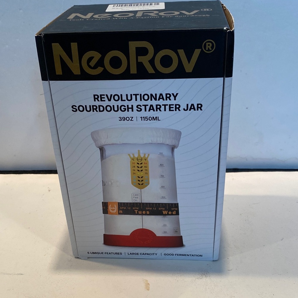 NIB NeoRov Revolutionary Sourdough Starter Jar